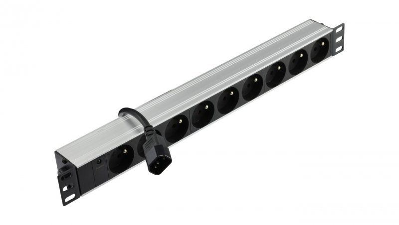 Listwa zasilająca RACK 19 cali 1U 9 gniazd z wtykiem C14 NEKU /1,8m/