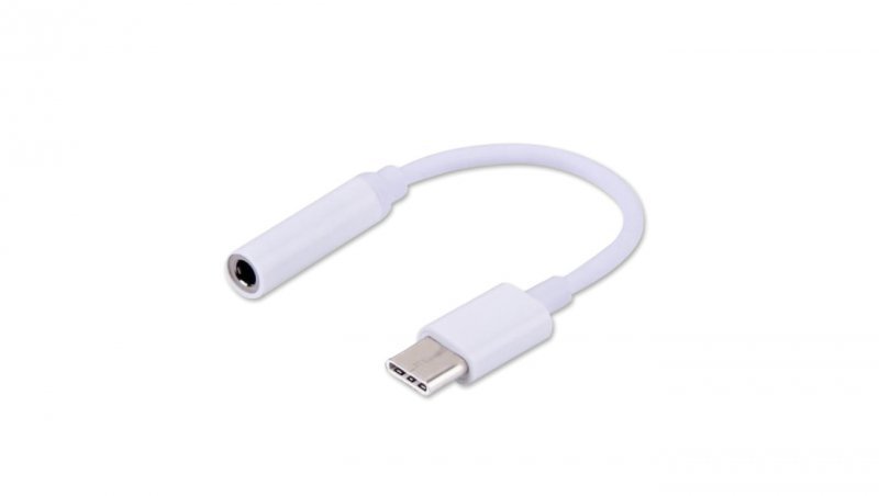 Adapter SAVIO AK-35 (Gniazdo typ C - Jack stereo 3,5 mm 0,12m kolor biały)