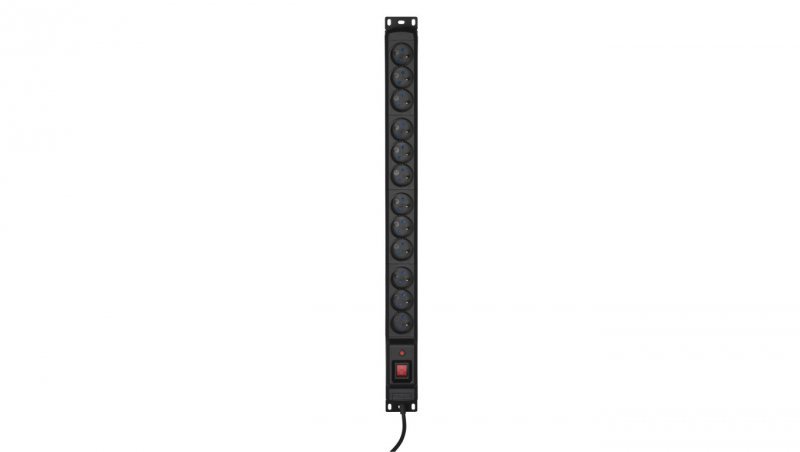 Listwa przeciwprzepięciowa Activejet COMBO/12gn/3m/cz (12 x UTE 10 A (2500 W) 3m kolor czarny)