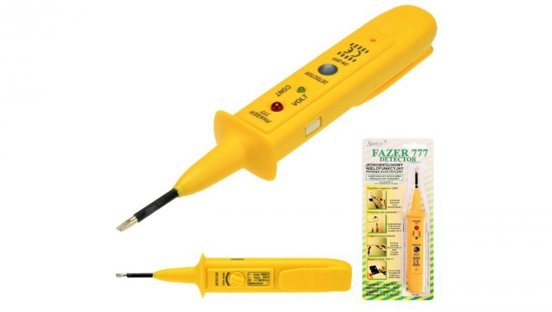 Próbnik elektroniczny detektor 500V tester napięcia prądu Fazer777
