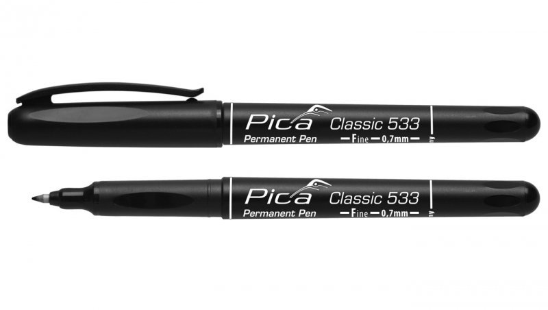 Marker permanentny pisak do wielu powierzchni czarny 0,7mm PICA Classic 533/46