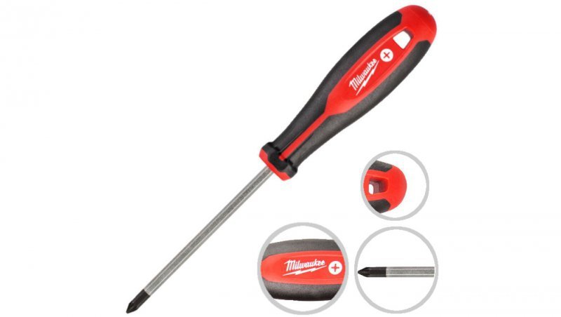 Wkrętak śrubokręt krzyżowy PZ1 x 100mm MILWAUKEE