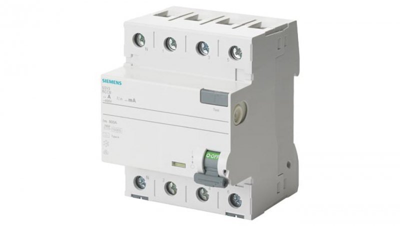 Wyłącznik różnicowoprądowy SENTRON Typ A IN=40A 3+N 30MA 400V 4MM N-Lewa