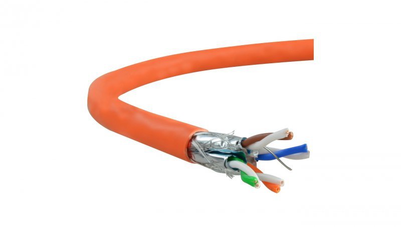 Kabel FTP kat.7 S/FTP 4x2x0,57 pomarańczowy LSOH NEKU / 50 m /