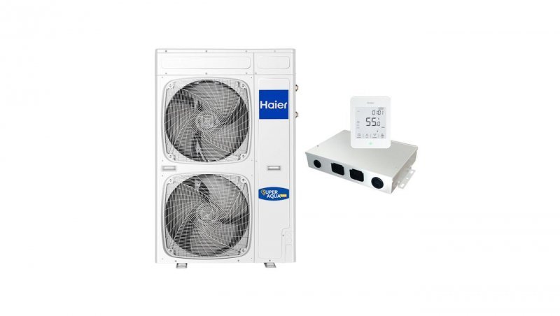Pompa ciepła monoblok Haier 11 kW AU112FYCRA(HW) + Sterownik YR-E27 + Moduł Sterowania ATW-A01