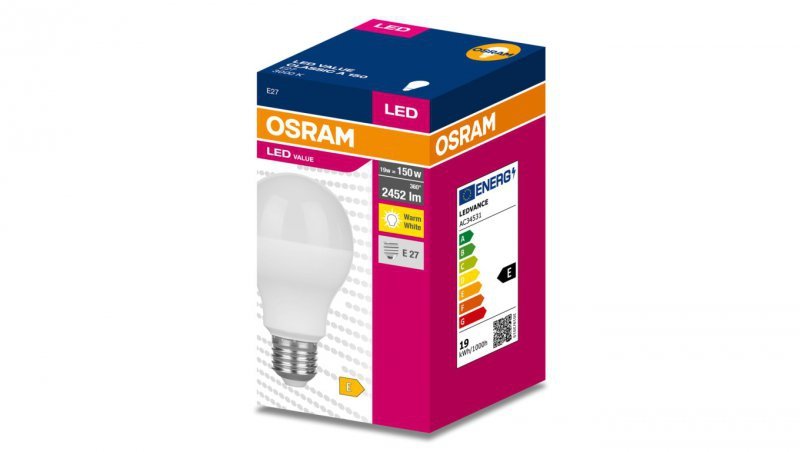 Żarówka LED E27 19W/830 E27 VALUE CL A FR 150 non-dim 19W/830 4058075634237