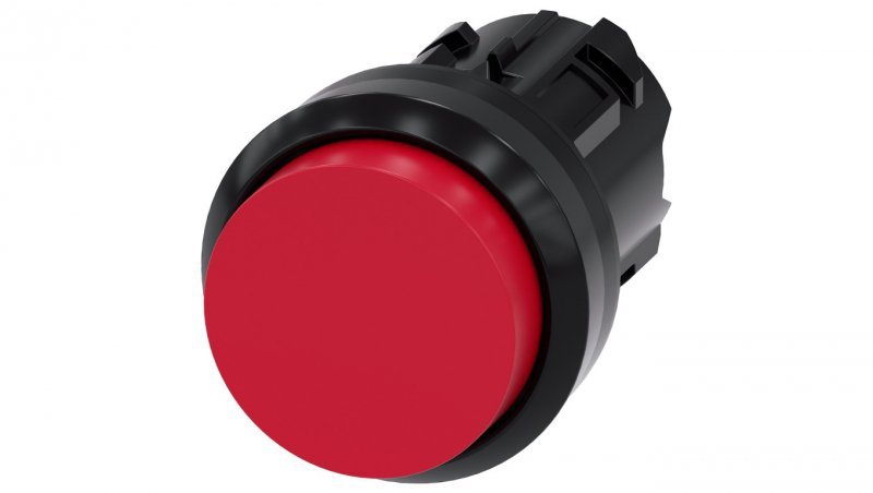 Przycisk wysoki 22mm okrągły tworzywo czerwony z samopowrotem 3SU1000-0BB20-0AA0
