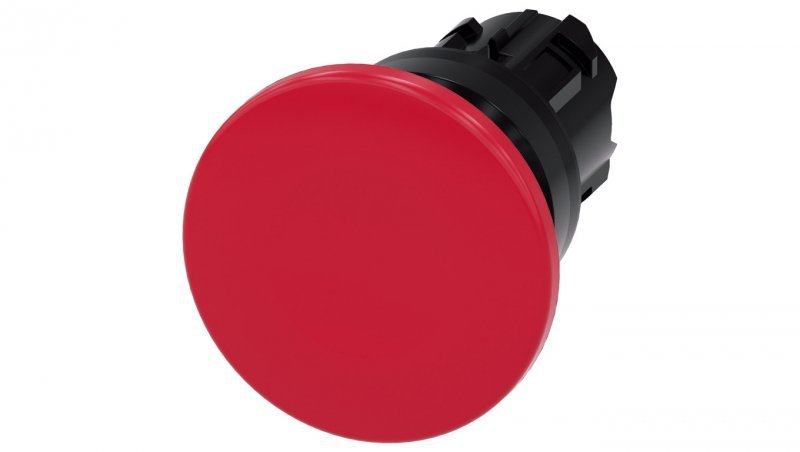 Przycisk grzybkowy 22mm okrągły tworzywo czerwony 40mm z samopowrotem 3SU1000-1BD20-0AA0