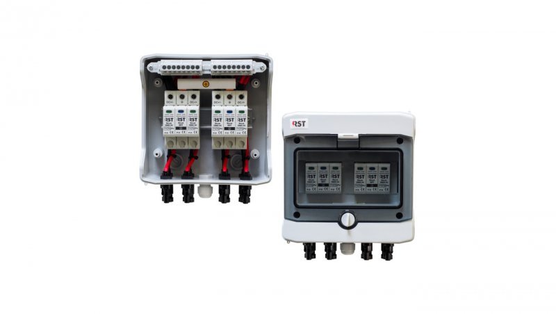 Rozdzielnica PV RST DC-4 1000V, SPD-2, 2MPPT, RST PV/T2/DC1x2/MC4