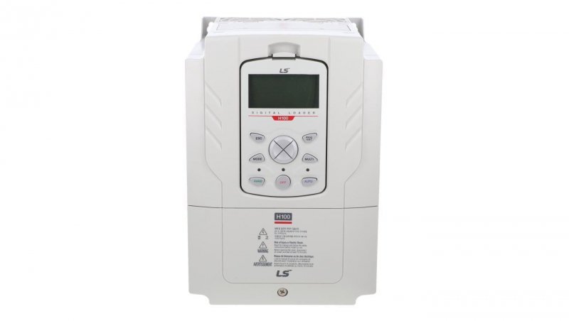 Przemiennik częstotliwości LSIS serii G100 0,75kW 3x400V AC filtr EMC C3 klawiatura LED LSLV0008H100-4COFN