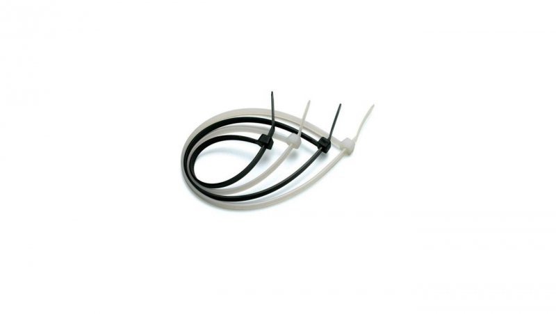 Opaski Zaciskowe 200x2.5mm Trytki do Kabli 100szt. Czarne
