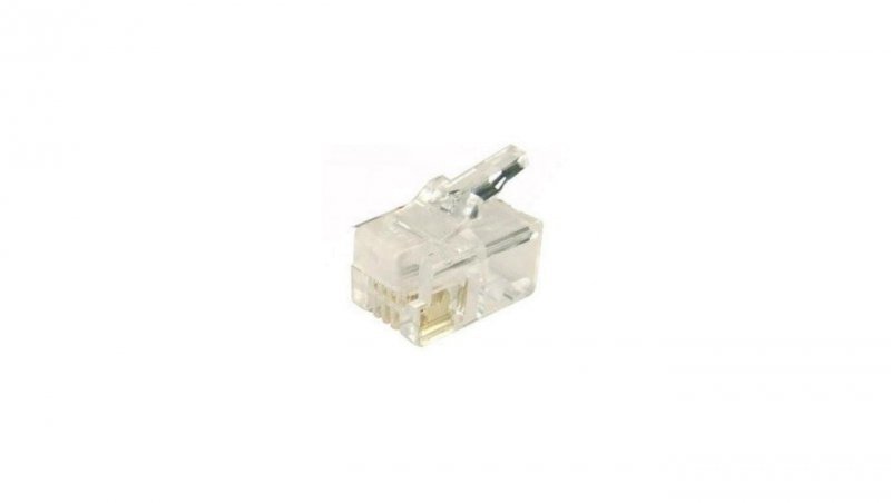 Wtyk Telefoniczny Rj11 6P/4C Op. 10 Szt IWP-6P4C-1