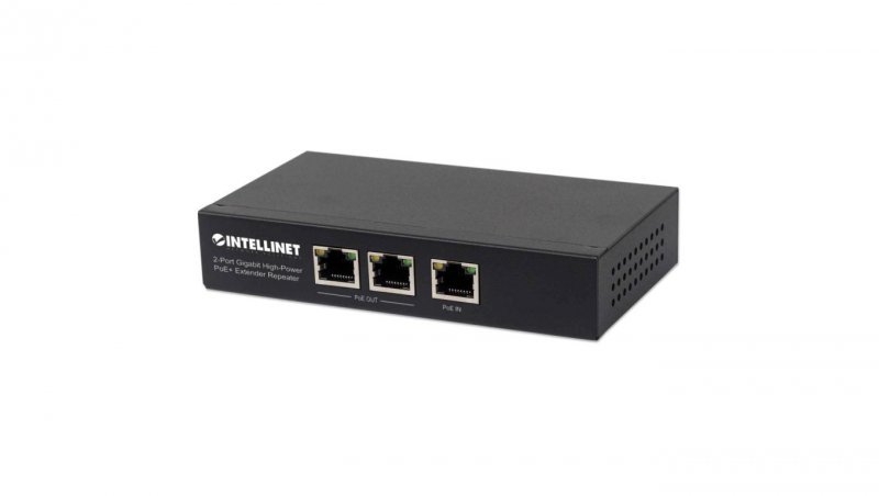 Extender PoE+ 2-portowy Gigabit 802.3at/af