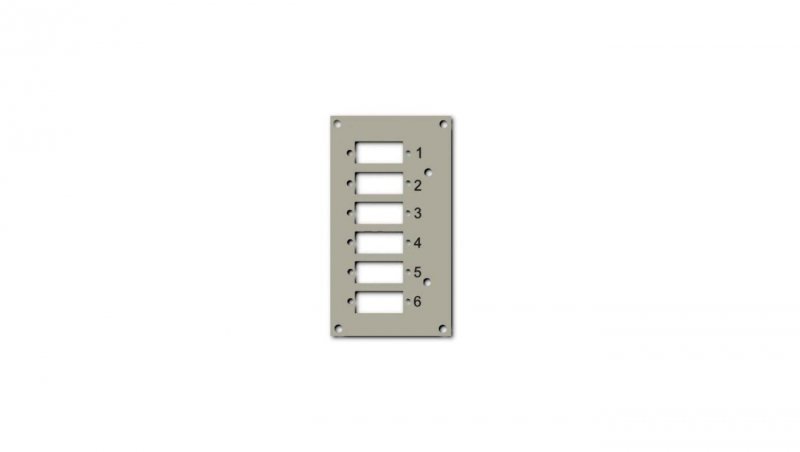 Panel przedni do przełącznicy EFB 53705.1V3 na 6 adapterów