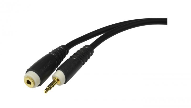 KLOTZ Przedłużacz Audio AUX mini Jack 3,5mm Stereo (wtyk / gniazdo) 3m