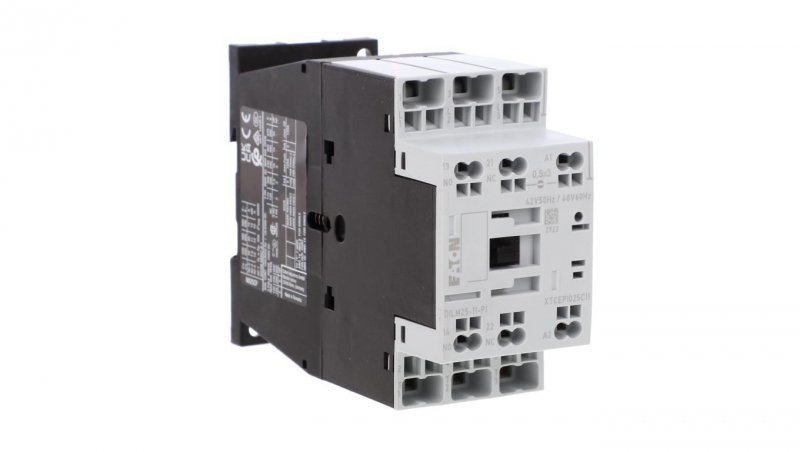 Stycznik mocy, 3-biegunowe, 380 V 400 V 11 kW, 1 zestyk zwierny, 1 zr, 42 V 50 Hz, 48 V 60 Hz, Praca AC, Zaciski sprężynowe Push