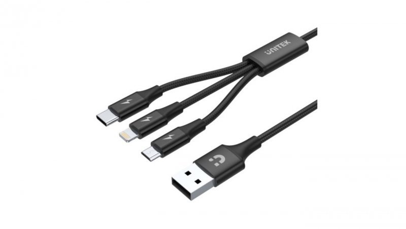 UNITEK PRZEWÓD USB 3IN1CHARGING (C,LIGHTNING,MUSB)
