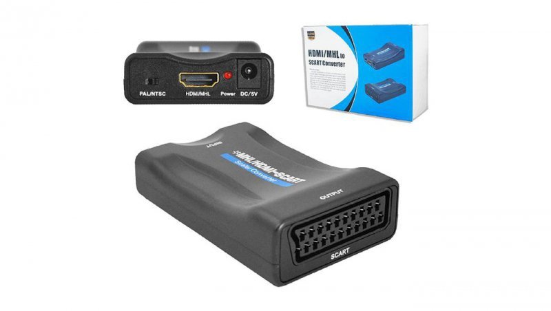 Konwerter audio-video HDMI - SCART / EURO 1080p