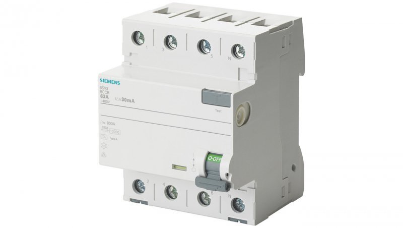 Wyłącznik różnicowoprądowy 4P 40A 300mA 400V typ F selektywny 5SV3644-7