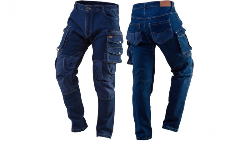 Spodnie robocze DENIM wzmocnienia na kolanach rozmiar S 81-228-S