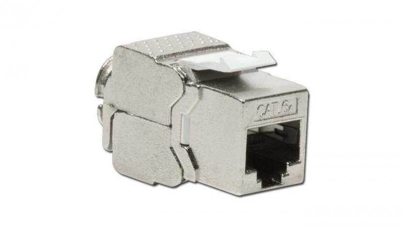 Moduł Keystone RJ45 Cat6a 10G beznarzędziowy ekranowany slim