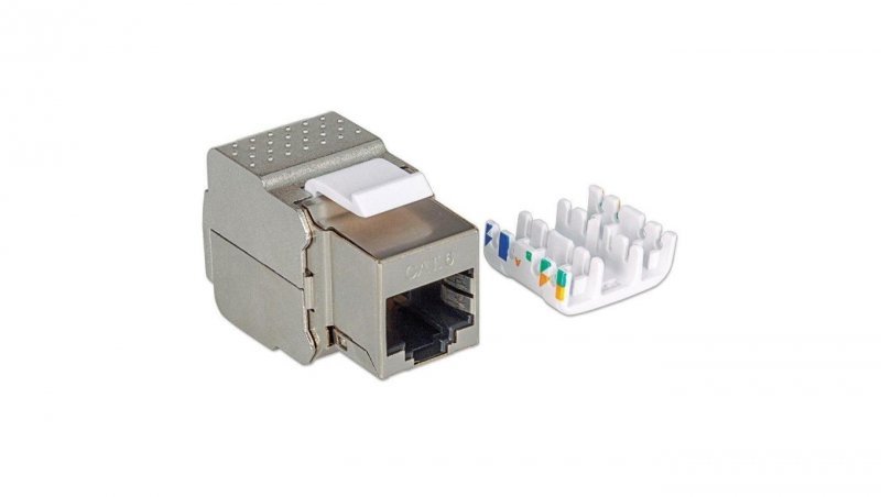 Moduł Keystone RJ45 Cat6, FTP, beznarzędziowy, metalowy