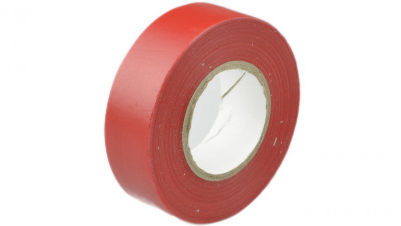 Taśma izolacyjna 19mm/20m czerwona PCV