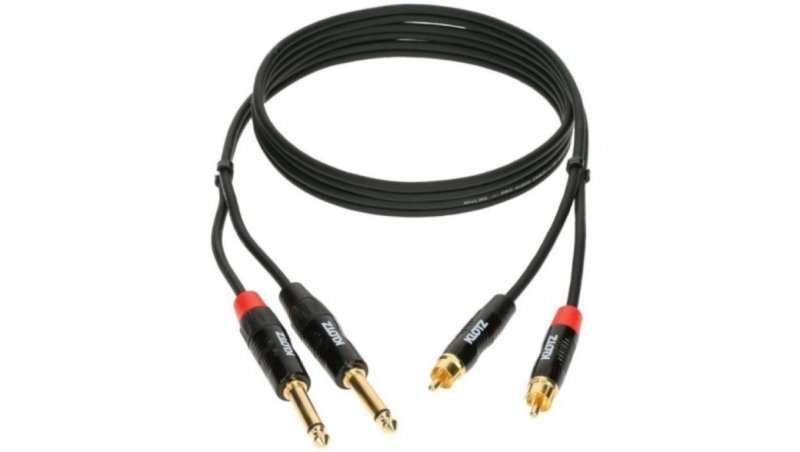 KLOTZ Kabel Audio 2x Jack 6,3mm Mono (wtyk) / 2x RCA Cinch (wtyk) 3m