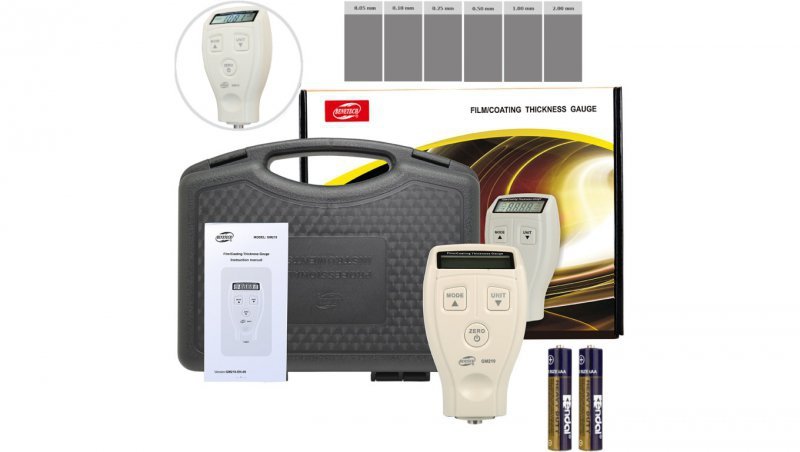 Miernik grubości lakieru powłoki lakierniczej z wyświetlaczem LCD GM210 BENETECH