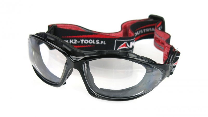 Okulary ochronne UV gogle budowlane 2w1z etui INDUSTRY