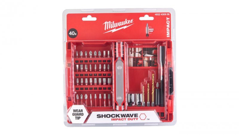 Zestaw wytrzymałych bitów udarowych 40szt. Shockwave Impact Duty Milwaukee