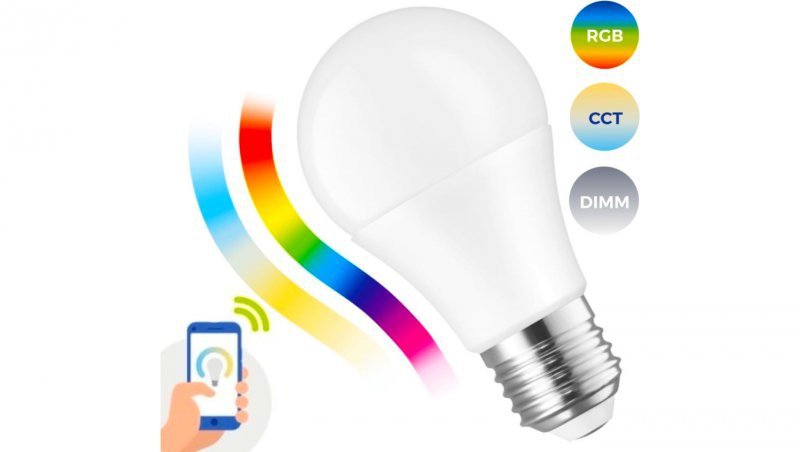 Żarówka led gls 9w e-27 230v rgbw+cct+dim wi-fi smart