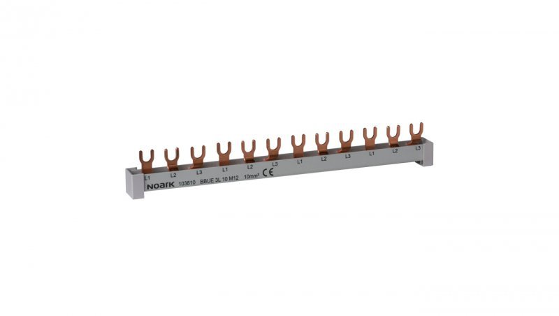 Szyna łączeniowa widełkowa 1-fazowa 10mm2 54 modułów NOARK