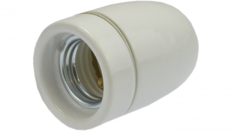 Oprawka żarówki E27 ceramiczna biała