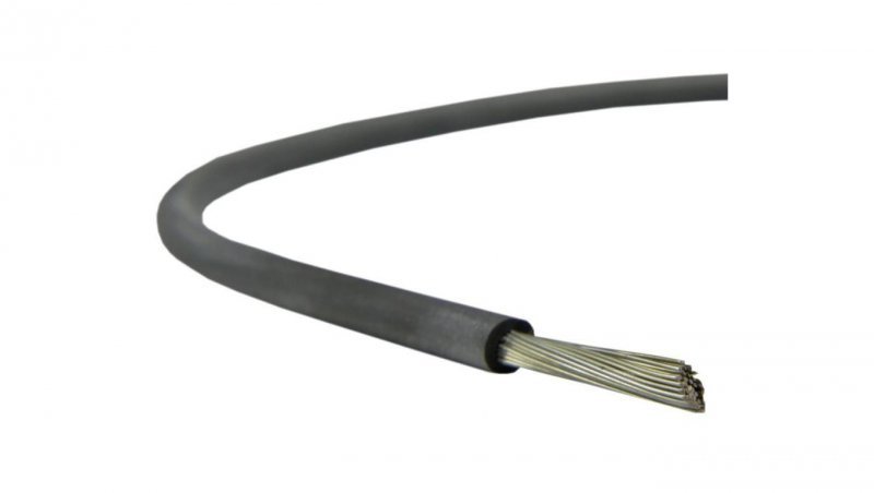 Kabel silikonowy SIF 180C 300/500V 2,5 ciepłoodporny LSOH czarny linka TKD /100m/