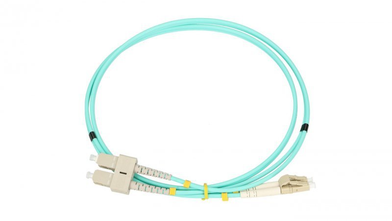 Extralink LC/UPC-SC/UPC Patchcord Wielomodowy, OM3, Duplex, 3mm, 2m