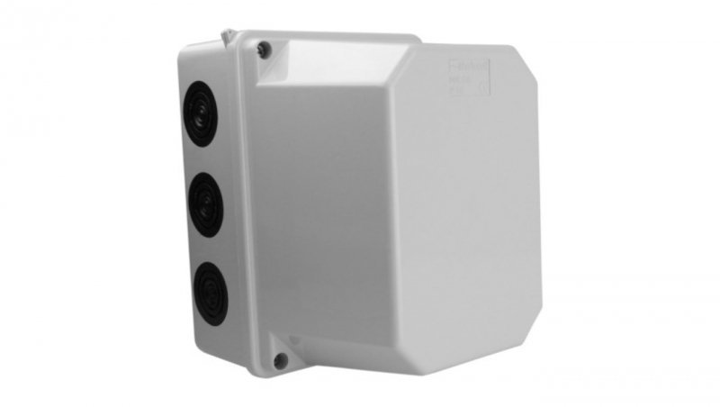 Puszka natynkowa z dławikami wym/wew 150x110x135 mm 10membran z wysoką pokrywą IP66 008.PG.CA.G M-L 2701