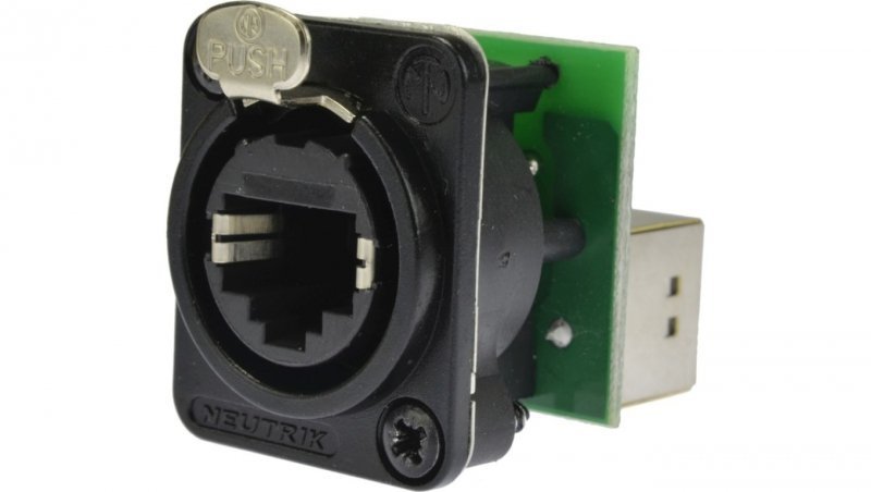 NEUTRIK Gniazdo tablicowe panelowe RJ45 8P8C kat.5e Łącznik sieciowy NE8FDP-B