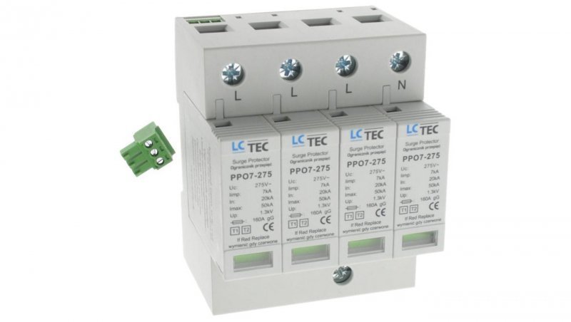Ogranicznik przepięć Typ T1+T2 4P 8kA PPO7-275/4 z RS