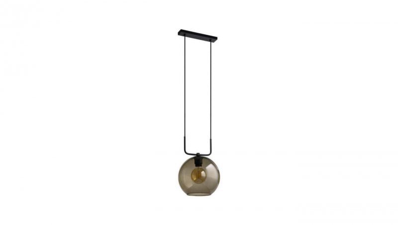 Nowodvorski lampa wisząca MONACO E27 x 1 Szkło Przewód w oplocie Czarny ~220-230 V MAX: 1x60W