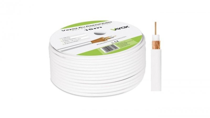 Przewód koncentryczny 1.02 Cu + 32x0.12mm Cu CC1 Vayox 15m