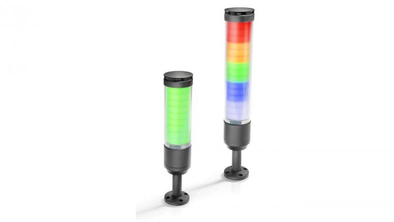 Kolumna sygnalizacyjna multikolor 15 segmentów 24 V AC DC USB-C M12 4pin męski IP69K 8WD4615-5HH37