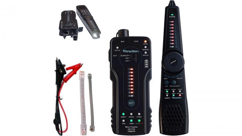 Szukacz par przewodów Lokalizator kabli Wire Tracker z testerem kabli RJ45 FORSCHER FS8115