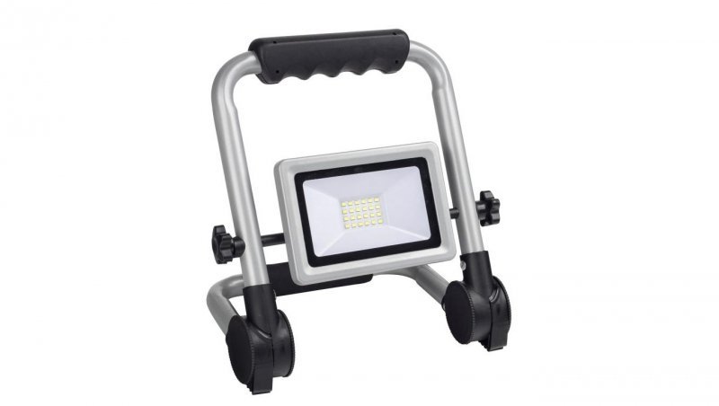 Oprawa przenośna Flexi 20W LED, składany stojak 1600lm, 4000K, IP65, 1,5m guma, srebrna / 47992