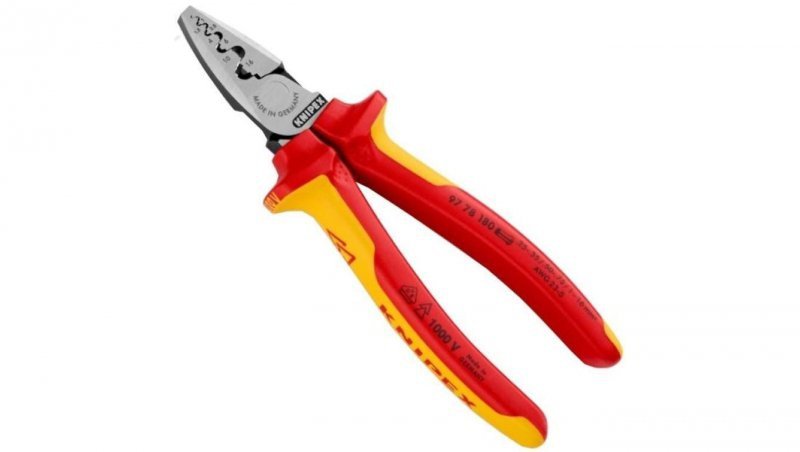 Szczypce do zaciskania tulejek 0,25-16mm2 1kV VDE KNIPEX 97 78 180