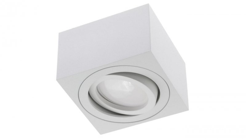 Oprawa Natynkowa Halogenowa Spot Tuba Ruchoma AMAT-S Kwadratowa Biała 50mm LUMILED