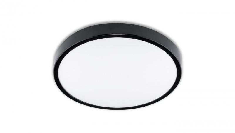 Plafon LED Lampa Sufitowa Natynkowa Łazienkowa 13W 4000K IP44 z Czujnikiem Ruchu ZOE LX Czarna 30cm
