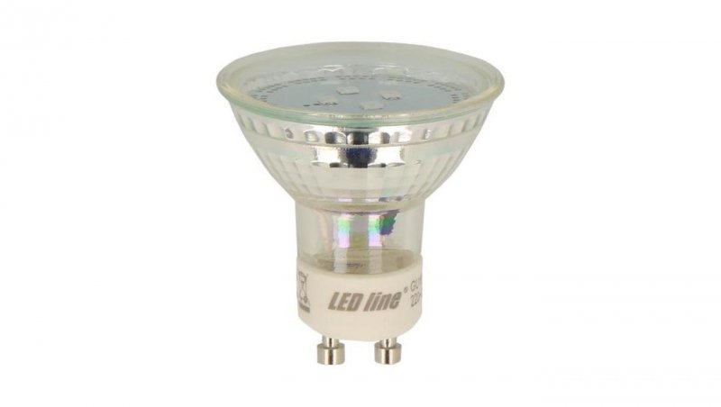 LED line GU10 1W 20lm 220-260V niebieska