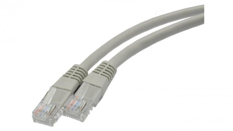 Patchcord UTP kat.6 kabel sieciowy LAN 2x RJ45 linka szary 1m