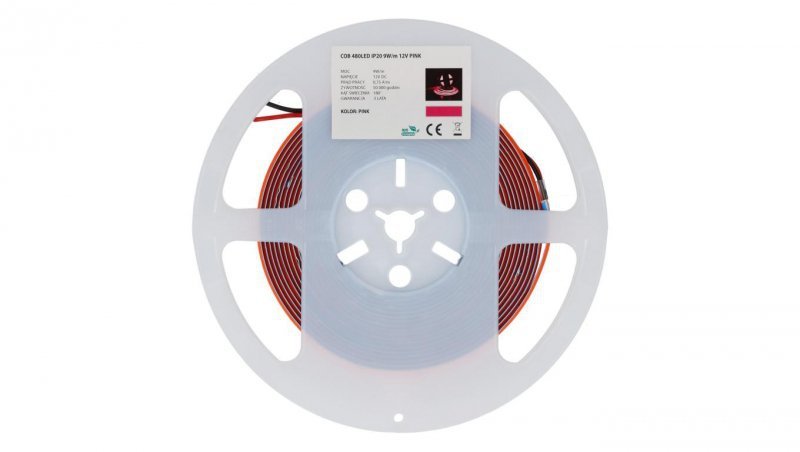 Taśma 480x LED COB PRO3Y 2835 różowa IP20 12V op=5m